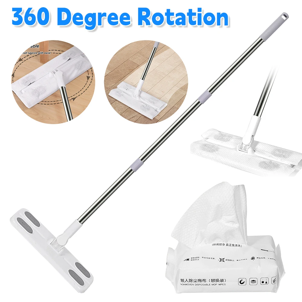 360 Grad Drehung Stauben tfernungs papier Einweg-Wischt uch für die Boden reinigung Ersatz tuch mopp für Laminat fliesen Image