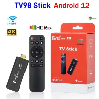 TV98 TV Stick Android 12,1 4K HD 2GB 16GB TV Stick 4G 5G Dual Wifi Smart TV Stick Media Player TV Receiver Andriod TV Stick