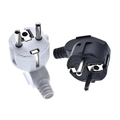 4.8 EU Plug Adapter 16A 250V Male Replacement Outlets Rewireable Schuko Electeic Socket Euro Connector For Power Extension Cable