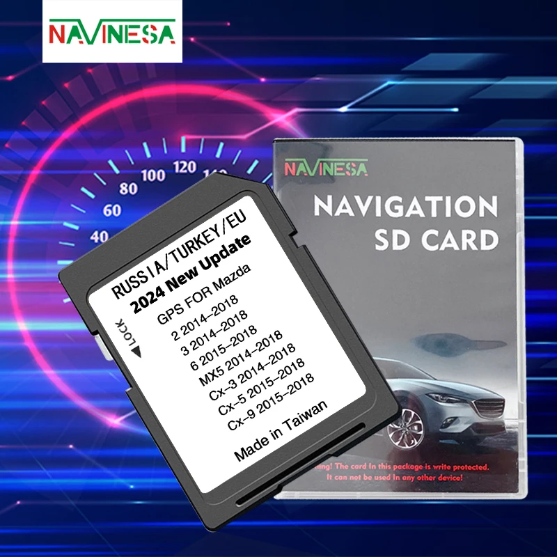 GPS 16 GB Navi-Kartennavigationssystem 2024 EU Russland Türkei Karten für Mazda 2/3/6/CX3/CX5/CX9/MX5 Auto Sat Nav SD-Karte Image
