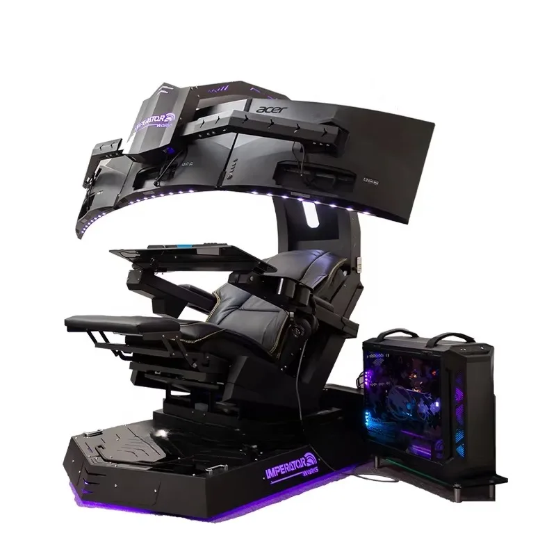KSM-GC4 Luxus Massage RGB Gaming Stuhl Gamer Weiß Gaming RGB Licht Sillas Gaming Stuhl und Büro Workstation Computer Station