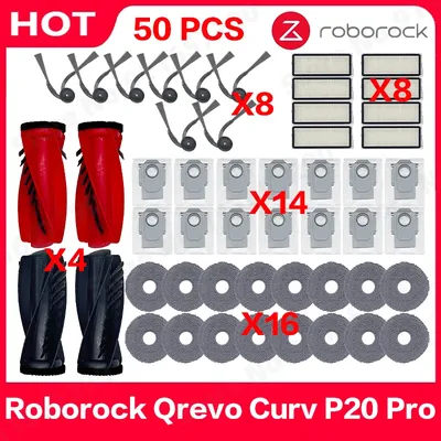 Kompatibel für Roborock Qrevo Curv P20 Pro Ersatzteile Hauptseitenbürste Hepa-Filter Mopp Lappen Image