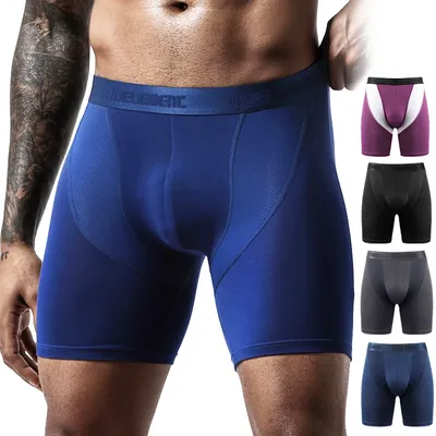 Herren Boxershorts Unterwäsche schnell trocknende Docht wirkung aktive Sportarten weich atmungsaktiv Image