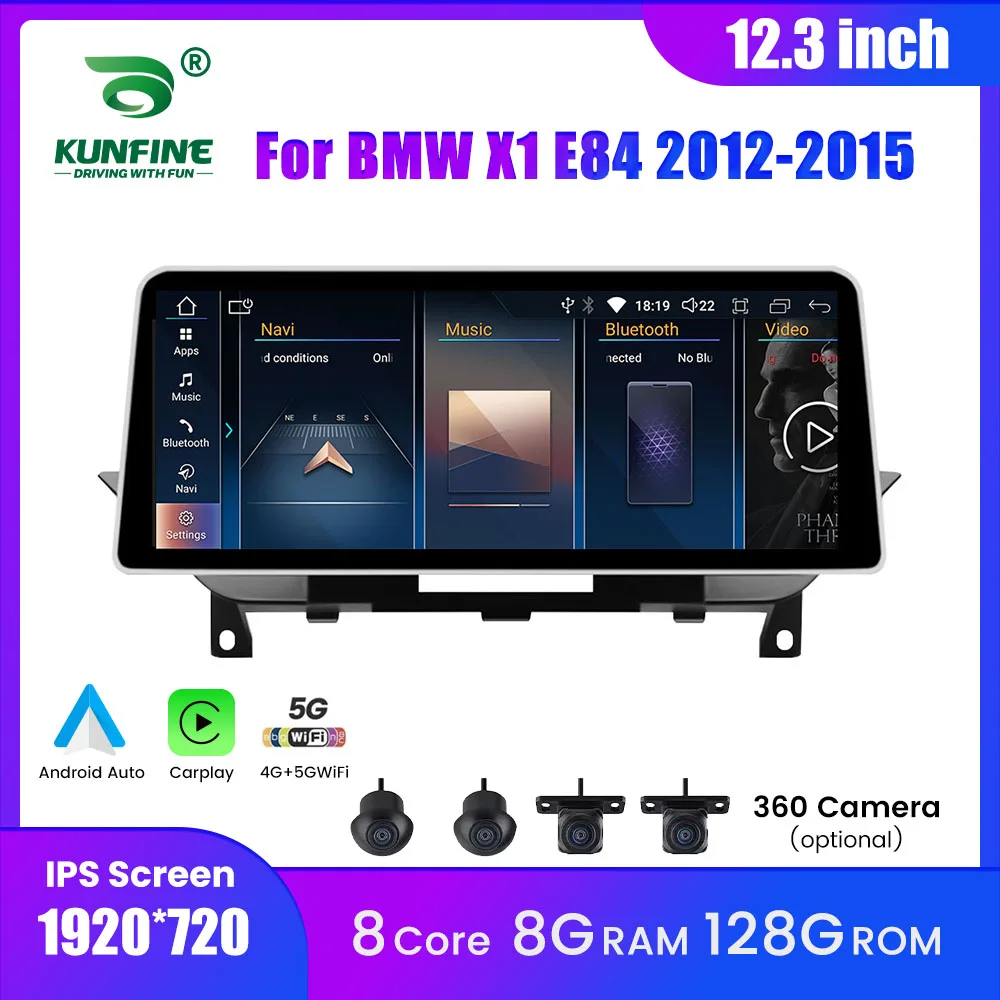 12,3 Zoll Android Auto Radio Für BMW X1 E84 2012-2015 GPS Navigation Multimedia Player Audio Stereo Carplay Bluetooth kopf Einheit Image