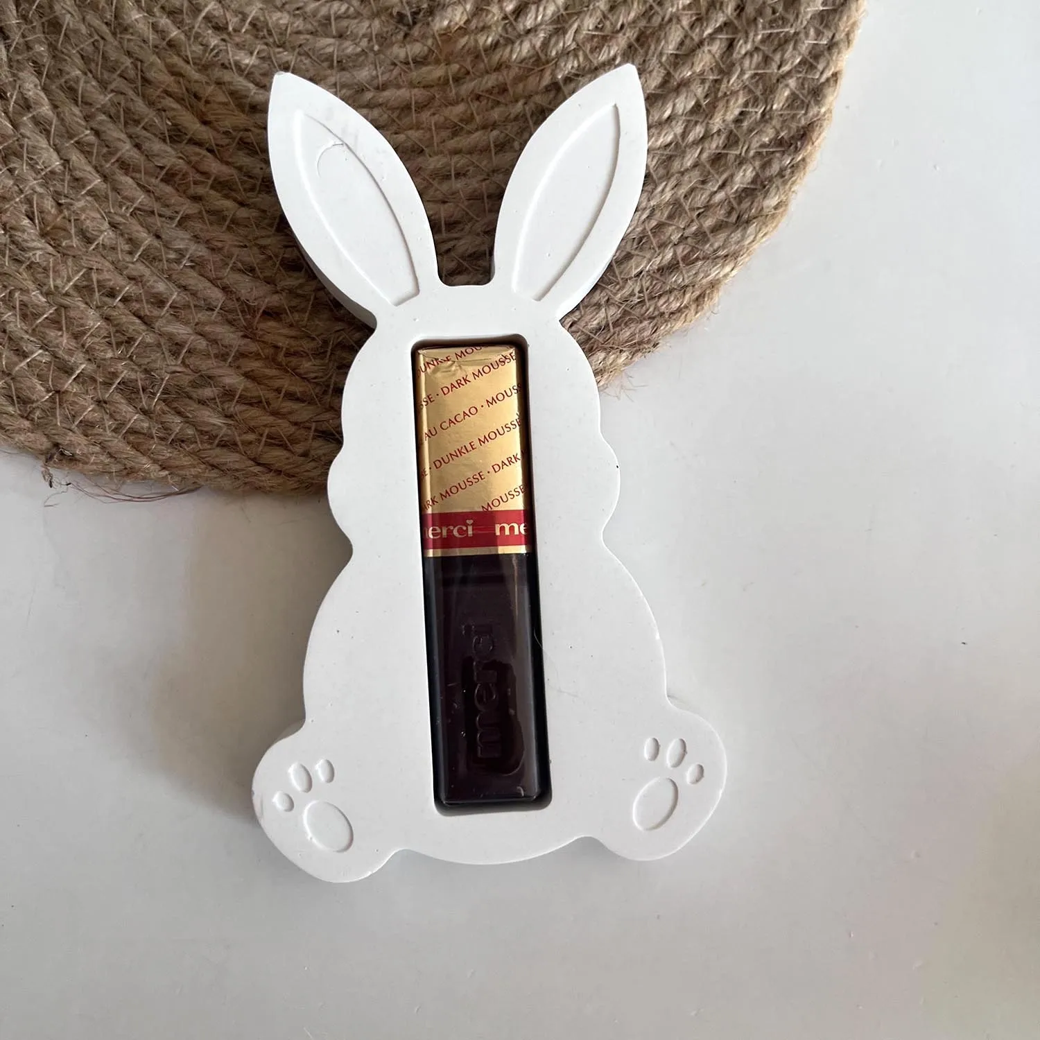 Ostern Schokolade Halter Silikon Form Kaninchen Schokolade Bargeld Geschenk Box Form Hase Ständer Gips Form Geld Halter Gussformen Image