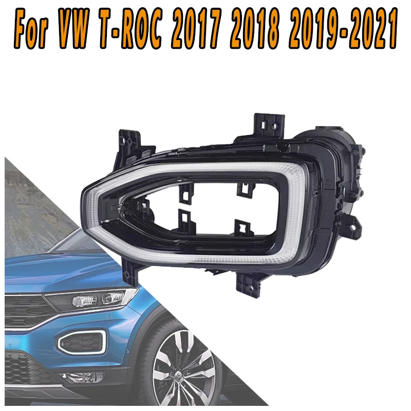 Per VW T-ROC 2017 2018 2019 2020 2021 LED Auto Paraurti Anteriore Luce Diurna Luce di Segnale Luce Anteriore Fendinebbia Accessori