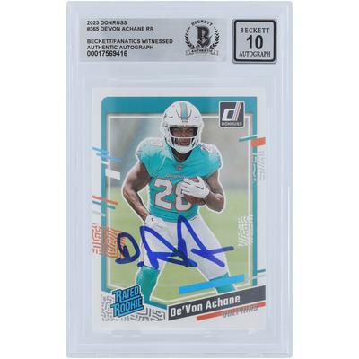 V106832 DOL De'Von Achane Miami Dolphins signiert 2023 Panini Donruss #365 Beckett Fanatics bezeugt authentifiziert 10 Rookie-Karte De’Von Achane AUT PAA TRADING CARDS 45666 AUTTRC CA01F06912 #21 Image