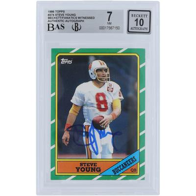 V106832 Bucs Steve Young Tampa Bay Buccaneers Autogrammkarte 1986 Topps #374 Beckett Fanatics bezeugte authentifizierte 7/10 Rookie-Karte Steve Young AUT TPP TRADING CARDS 45666 AUTTRC CA01F06948 #31 Image