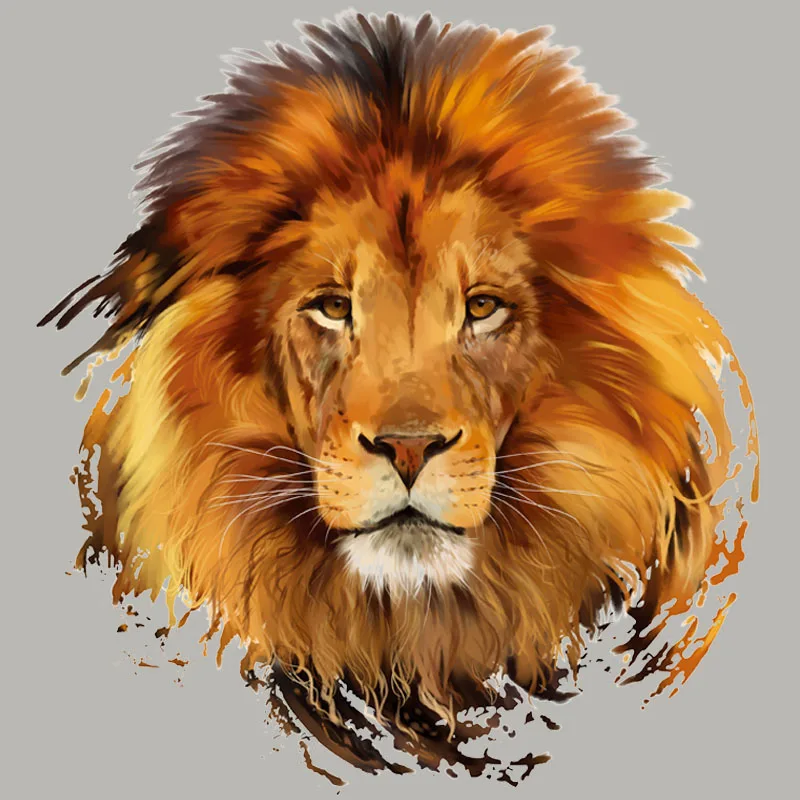 Lion King Heat transfer hot pressing Washable Diy Garment Stripe Thermal Transfer Patch For Clothing Easy Print On T-Shirt Jeans