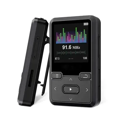 Mini back Clip Sports 32GB Lossless Sound MP3 Player with BT 5.0,Pedometer FM radio, New Design Mini