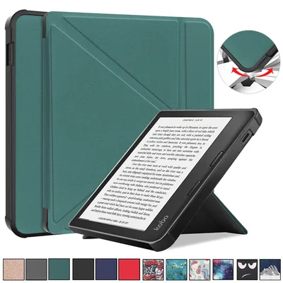 For KOBO Sage Cover 8 inch Fold PU Leather Soft TPU Back Stand Shookproof Cover For Funda Kobo Sage