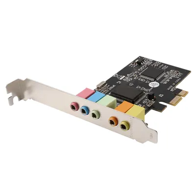 PCIe Sound Card PCI-E X1 CMI8738 Chip 32/64 Bit Sound Card Stereo 5.1 Channel Desktop Built-in Sound