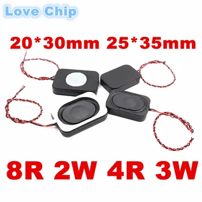 2pcs 4 ohms 3W 2W 8ohm 2/3 watt 4Ω 8Ω speaker square small cavity notebook computer 2535 2030 3525