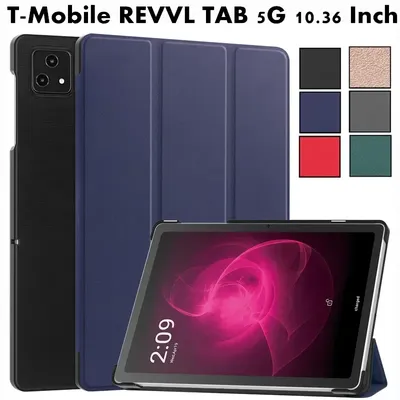 for T-Mobile REVVL TAB 5G Case 10.36 Inch Tablet Cover Triple Fold PU Leather with Auto Sleep/Wake
