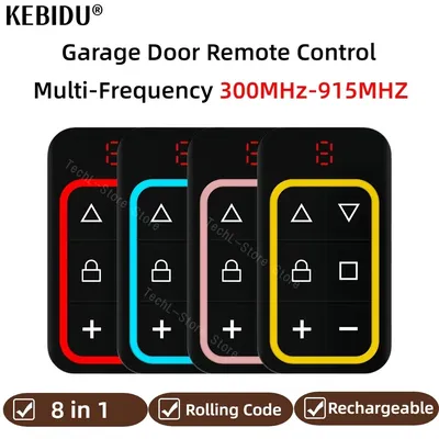 8 in 1 300MHz-915MHz Multi Frequency Garage Door Remote Control RF 8CH Duplicator 868MHz 433MHz