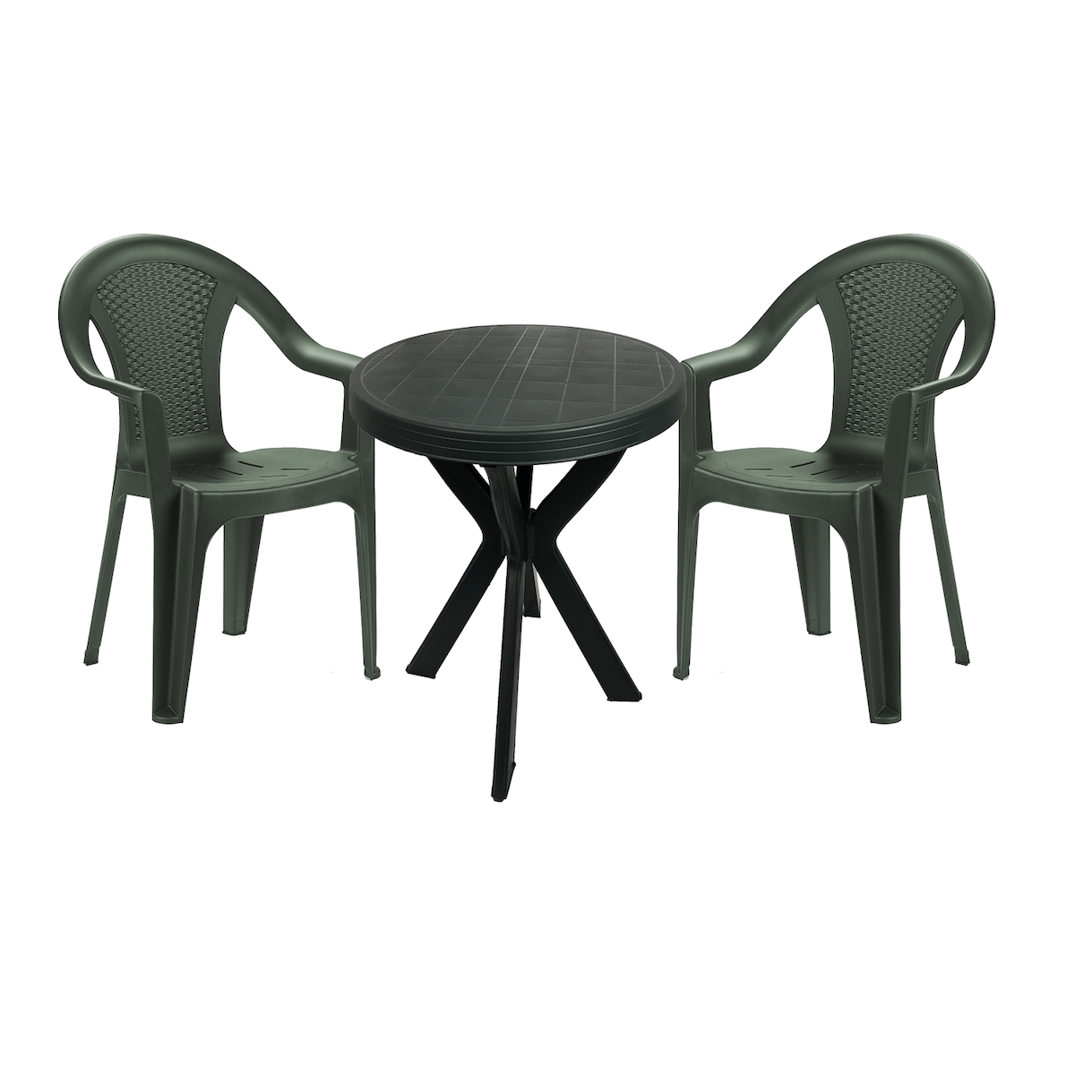 Mojawo Sitzgarnitur Gartengarnitur Bistrogarnitur 3-teilig Grün Kunststoff Image