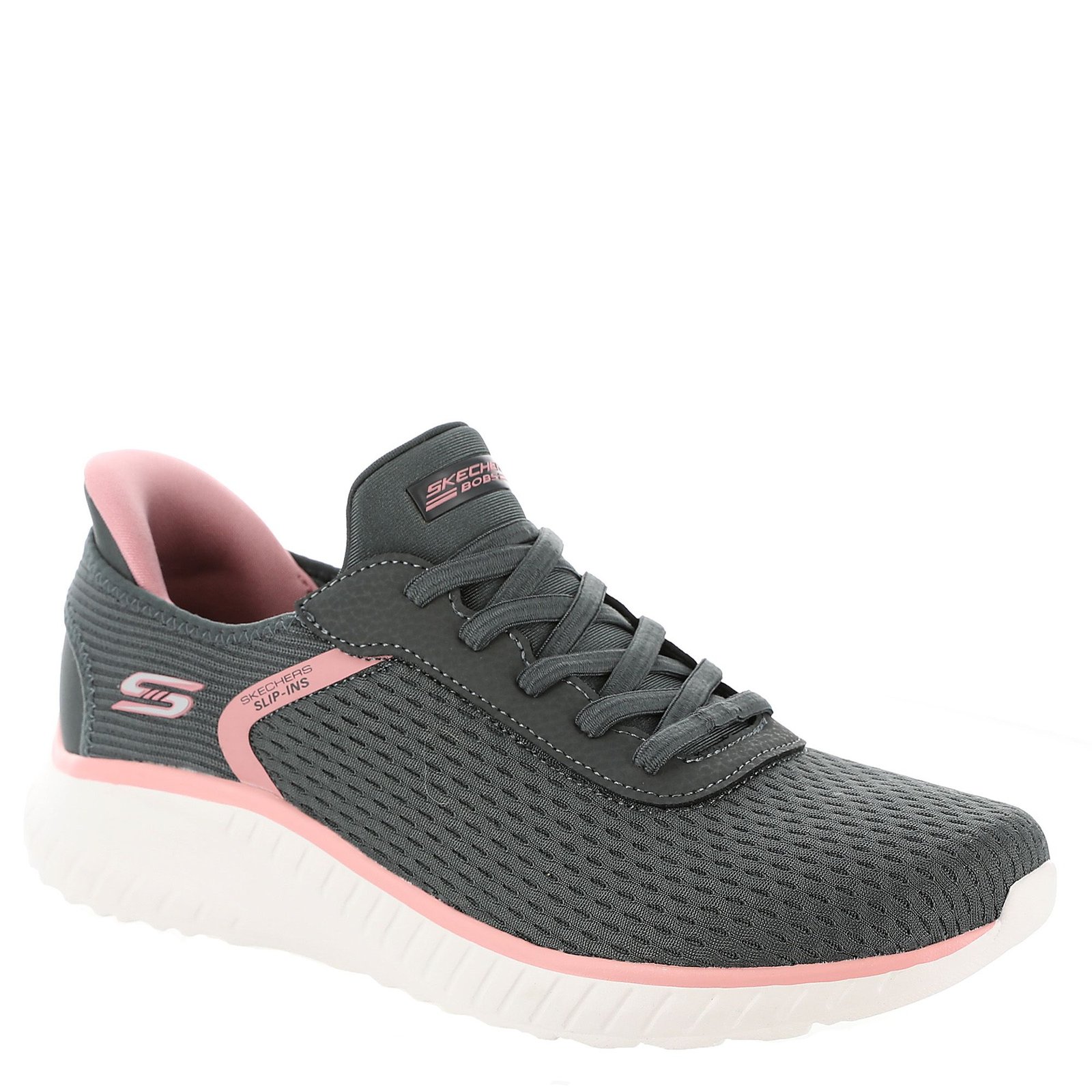 Skechers BOBS Squad Chaos-Stroke of Luck - Womens 8.5 Grey Slip On Medium