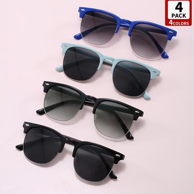 TEMU 4 Pairs Of ' Fashion Glasses, Uv Protection, Fashionable Glasses Image