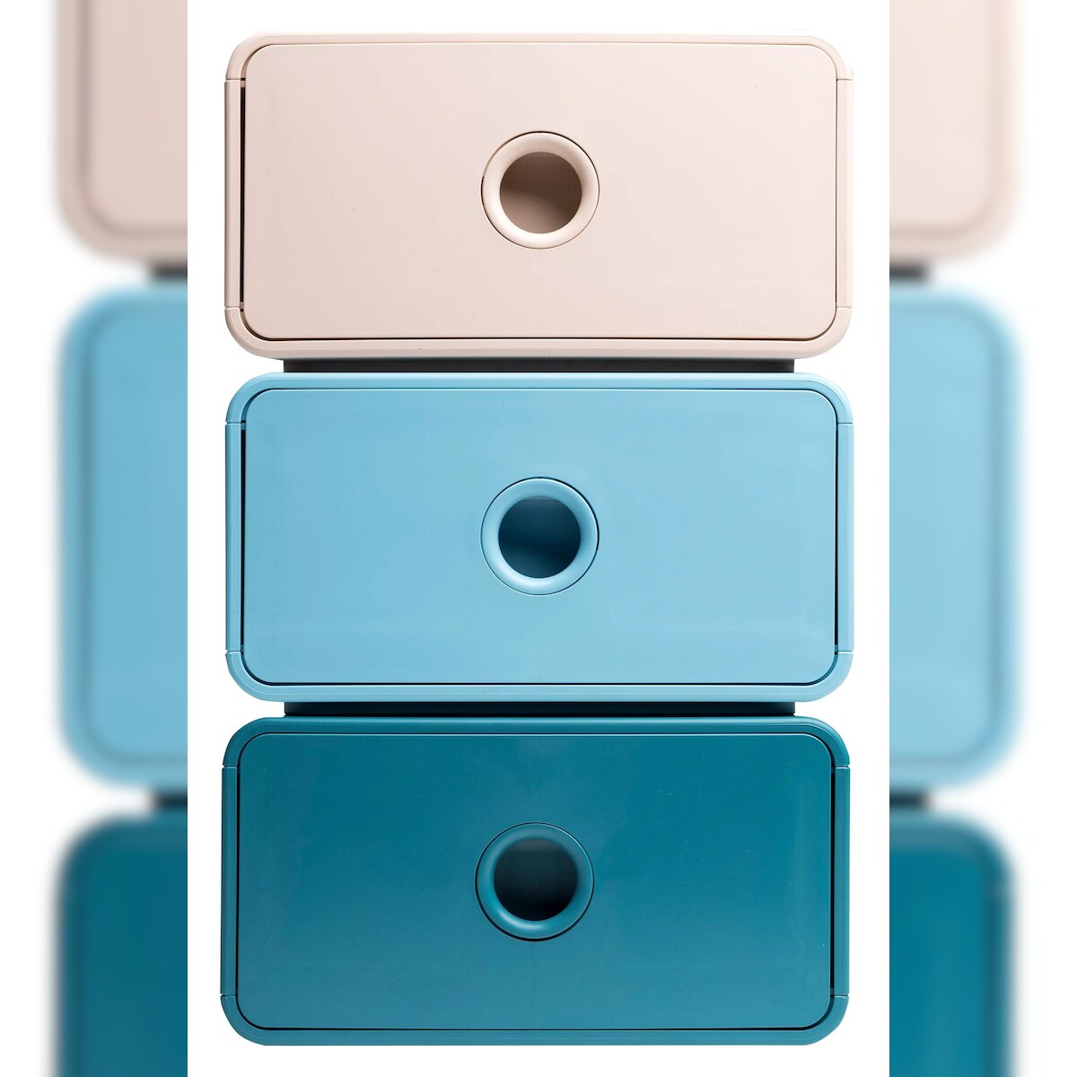 Exacompta 315406D 3x Ablagemodul Tiny Box, 1 Schublade, Kollektion Skandi - Farben sortiert Image