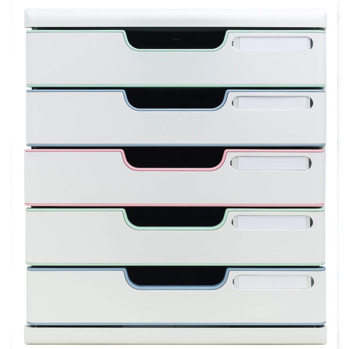 Exacompta 301303D Schubladenbox Modulo, 5 Schubladen, AutentiK - Farben sortiert Image