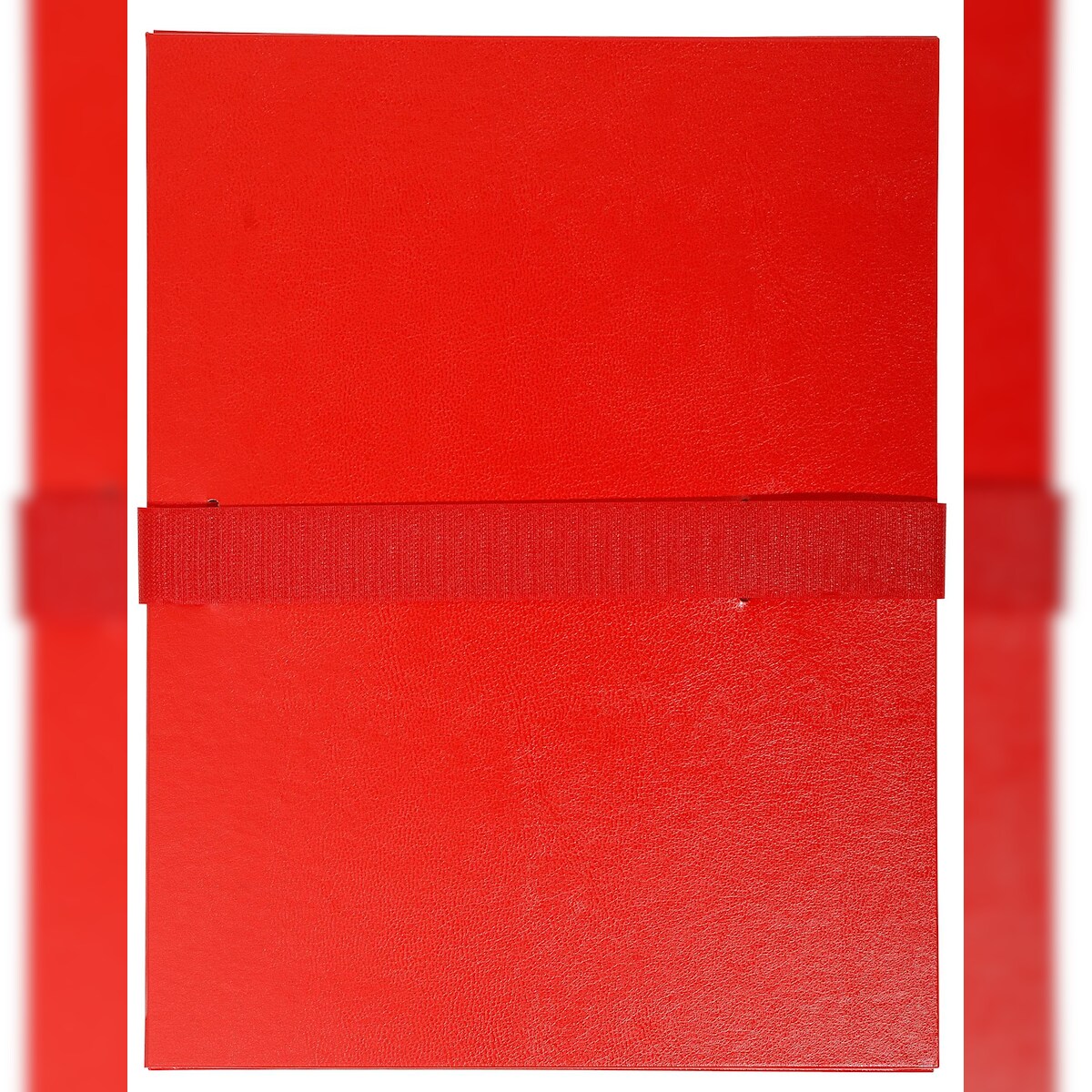 Exacompta 2645E 10x Mappe mit dehnbarem Rücken balacron sans rabat Gürtel mit Klettverschluss - 24x32cm - Rot Image