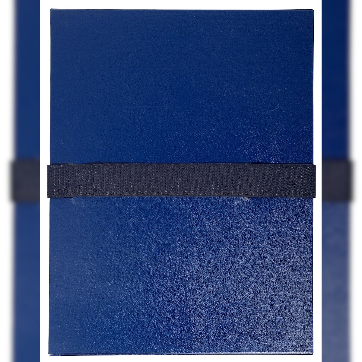 Exacompta 2652E 10x Mappe mit dehnbarem Rücken balacron sans rabat Gürtel mit Klettverschluss - 24x32cm - Dunkelblau Image
