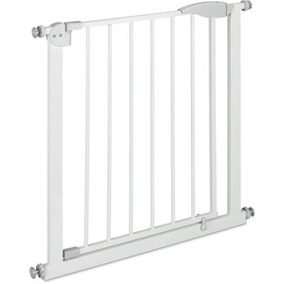 Relaxdays - Türschutzgitter, ohne Bohren, Kinder & Hunde, Klemmgitter 76-82 cm, Absperrgitter