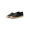 Espadrille TOMMY HILFIGER "TH LOGO LEATHER ESPADRILLE", Damen, Gr. 36, schwarz, Leder, casual, Schuhe, Sommermode, Flats, Slipper, Schlupfschuh in schmaler Form