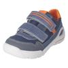Sneaker RICOSTA "RIDER WMS: Mittel", Kinder, Gr. 27, blau (blau orange), Veloursleder, Textil, sportlich, Schuhe, Freizeitschuh mit Klettverschluss, Größenschablone zum Download