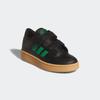 Klettschuh ADIDAS SPORTSWEAR "RAPID COURT KIDS", Gr. 35, core schwarz, grün, gum 3, Synthetik, sportlich, Schuhe