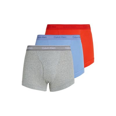 Boxershorts "TRUNK 3PK", Herren, Gr. XXL (56), glacier, grau heather, molten, Jersey, Obermaterial: 100% Baumwolle, CALVIN KLEIN UNDERWEAR, körpernah, Unterhosen, mit Logo-Elastikbund Image