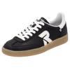 Sneaker RIEKER SPORT "San Diego", Damen, Gr. 37, schwarz-weiß (schwarz, weiß), Leder, sportlich, Schuhe, Retro-Sneaker, Freizeitschuh, Halbschuh mit herausnehmbarem Fußbett