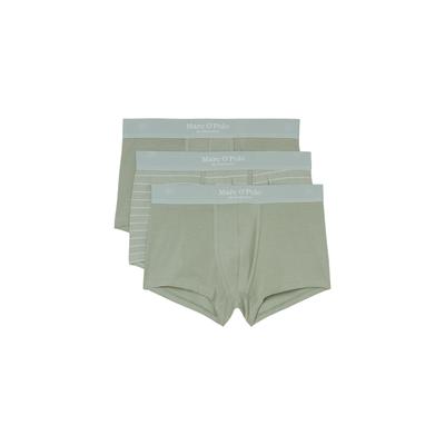 Trunk MARC O'POLO "Essentials", Herren, Gr. XL, sage grün stripe, sage grün, Single Jersey, Obermaterial: 95% Baumwolle, 5% Elasthan, unifarben, körpernah, Unterhosen, mit Webbund mit Logo-Schriftzug Image