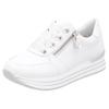 Plateausneaker REMONTE, Damen, Gr. 41, weiß, Leder, unifarben, sportlich, Schuhe, Freizeitschuh, Halbschuh, Schnürschuh mit gepolstertem Schaftrand, Topseller