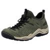 Slip-On Sneaker RIEKER, Damen, Gr. 43, grün (khaki), Lederimitat, Textil, sportlich, Schuhe Sneaker, Schlupfschuh, Freizeitsneaker, Halbschuh mit markanter Laufsohle