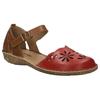 Sandale JOSEF SEIBEL "Rosalie 04", Damen, Gr. 37, rot (rot, braun), Leder, casual, Schuhe, mit weichem Lederfutter