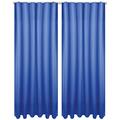 Bestlivings 2er Set Dekoschal Ellen,Universalband, inkl. Raffhalter 140 x 175 cm blau - royalblau