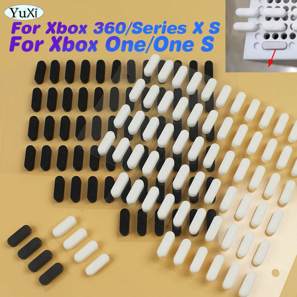 4Pcs Non-Slip Rubber Feet Pads For Xbox One Slim S For Xbox 360 Xbox Series XS Game Host Control Foot Cover Mats Replacement