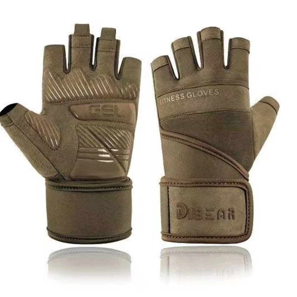 1 Pair Bodybuilding Gym Gloves for Men Women Weightlifting Dumbbell Training Anti-Slip Fitness Gloves Crossfit Workout Exercise