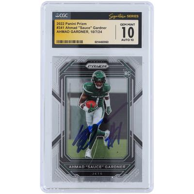 V106832 JET Ahmad Gardner New York Jets Autogramm 2022 Panini Prizm #341 CGC Fanatics Zeuge authentifizierte 10/10 Rookie-Karte 1 Ahmad Sauce Gardner AUT PAA TRADING CARDS 45642 AUTTRC CA01F06843 #42 Image