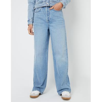 Threadbare Women's Light Wash Baggy Wide Leg Jeans