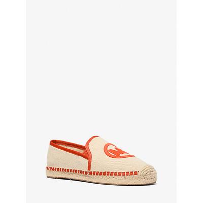 Michael Kors Hastings Two-Tone Cotton Blend Canvas Espadrille Red 5