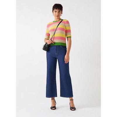Cinzia Treetop Multicoloured Cotton Knit Top, Green