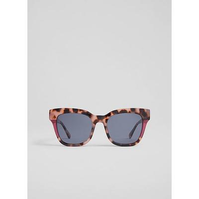 Sabella Pink Tortoise-Effect Acetate Sunglasses, Pink