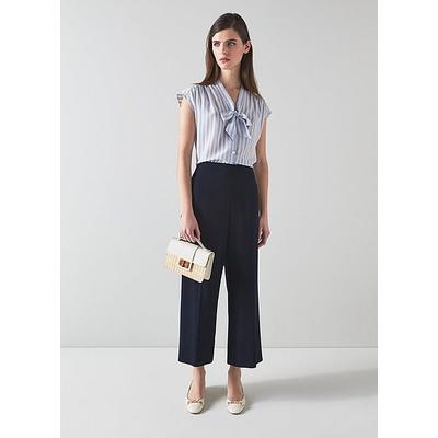 Maisie Navy Recycled Crepe Trousers, Spring Navy