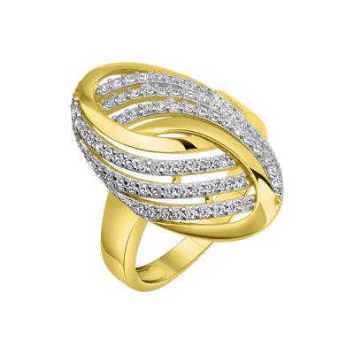 Fascination by Ellen K. - Ring 585/- Gold Zirkonia weiß Ringe 1 ct Damen