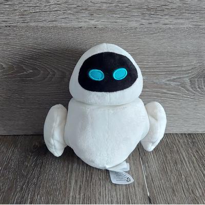 Disney Toys | Eve Bean Bag White Plush Robot Toy 8" | Color: Black/White | Size: Osg