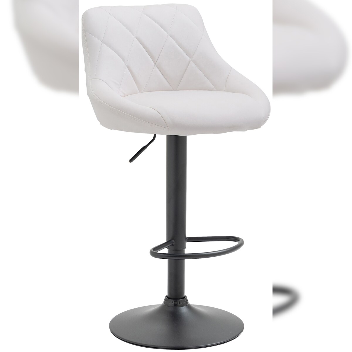 CLP Barhocker Lazio Kunstleder weiß/schwarz Image