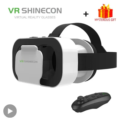 Shinecon VR-Brille Viar Virtual Reality Headset 3D-Geräte Helmbrille Linsen für Smartphone Smartphone Spiel Mobile Viewer