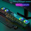 4000mAh Wireless Bluetooth Game Speaker Soundbar USB 3D Stereo Subwoofer AUX FM Home Clock Indoor Sound Bar altoparlante per Computer